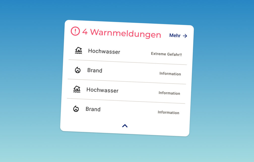 KATWARN-4 KATWARN-Meldungen zu Hochwasser und Brand